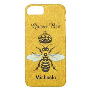 Honeybee Honeycomb Queen Bee Crown Naam Case-Mate iPhone Case