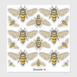 Honeybee Icon Set Stickers