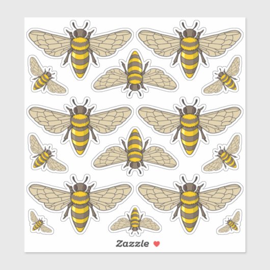Honeybee Icon Set Stickers (Vel)