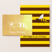 Honeybee Inverted Foil Birthday Card Folie Kaarten (Display)