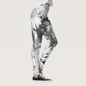 Honeybee Leggings Flower Art Stretchy Pants (Rechts)