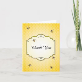 Honeybee moeder om Baby shower te worden Dank u we Bedankkaart