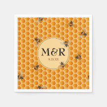 Honeybee Monogram Initialen Gold Wedding