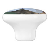 Honeybee on blackberry flower keramische knop (Zijkant)