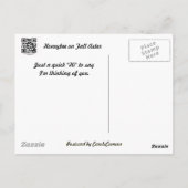 Honeybee op Asters Quick "Hi" Briefkaart (Achterkant)