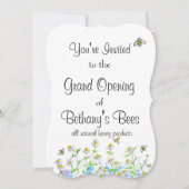 Honeybee Open House Custom Invitation Kamille Kaart (Voorkant)