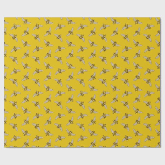 Honeybee Pattern Cadeaupapier (Vlak)