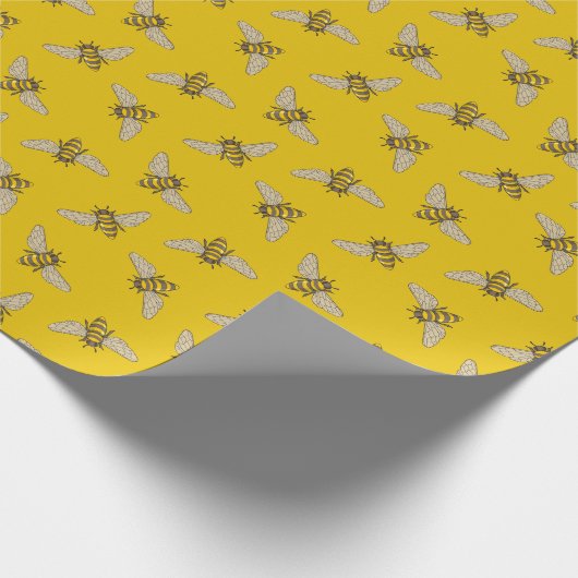 Honeybee Pattern Cadeaupapier (Hoek)