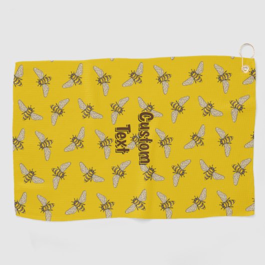 Honeybee Pattern Golf Towel Golfhanddoek (Horizontaal)