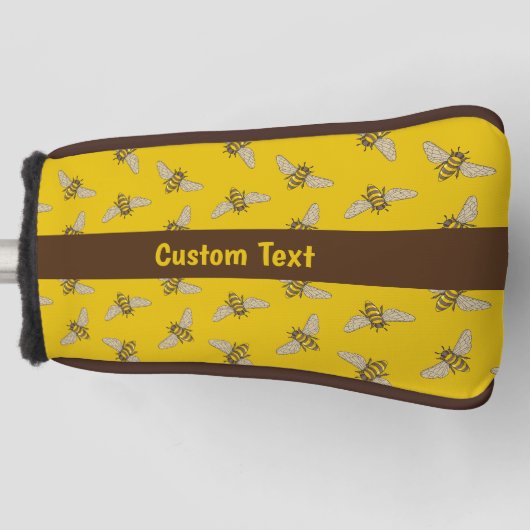 Honeybee Pattern Golfheadcover (Voorkant)
