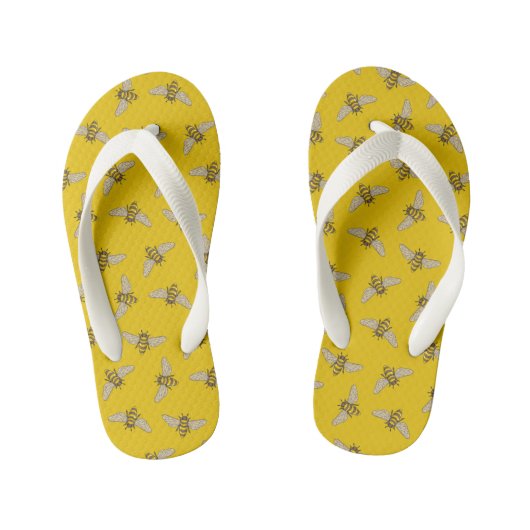 Honeybee Pattern Kinder Teenslippers (Voetbed)