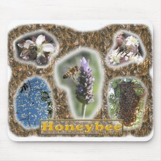 Honeybee Photo Collage Muismat (Voorkant)