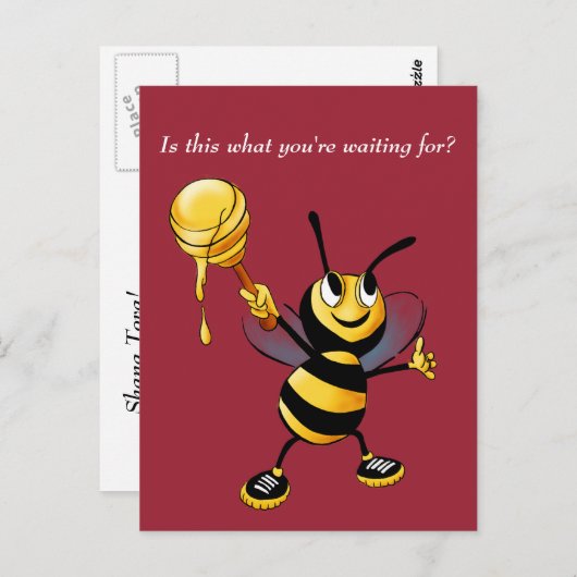 Honeybee Rosh HaShana Briefkaart (Voorkant / Achterkant)
