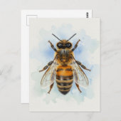 Honeybee – Watercolor Guardian Briefkaart (Voorkant / Achterkant)