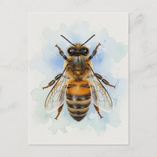 Honeybee – Watercolor Guardian Briefkaart (Voorkant)
