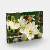 Honeybee & White Plum Macro | Custom Photo Block Fotoblokken (Links)