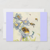 Honeybee & Wildflower Lila bedrijfsmededeling Kaart (Voorkant)