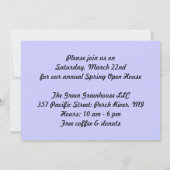 Honeybee & Wildflower Lila bedrijfsmededeling Kaart (Achterkant)