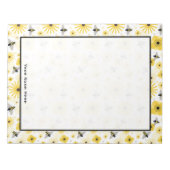 Honeybees Flowers & Polka Dots Notitieblok (Voorkant)