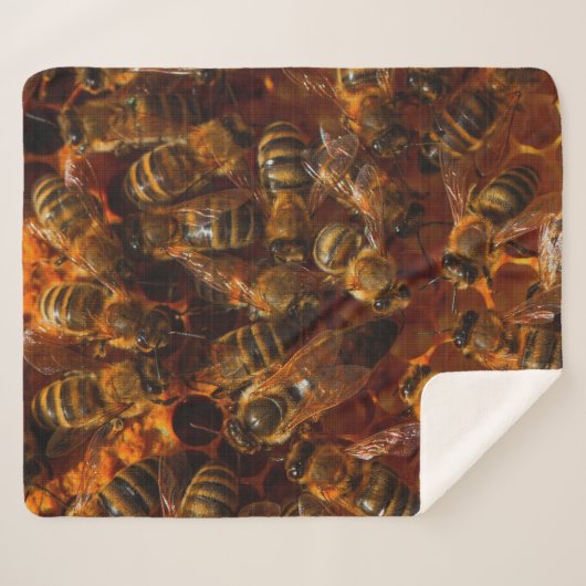 HONEYBES 7 SHERPA DEKEN (Voorkant (horizontaal))