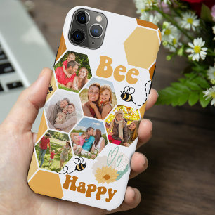 Honeycomb 6 Foto Collage Bee Happy Case-Mate iPhone Case