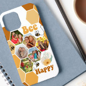 Honeycomb 6 Foto Collage Bee Happy White Case-Mate iPhone Case