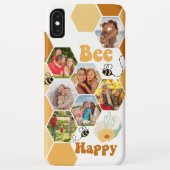 Honeycomb 7 Foto Collage Bee Happy Case-Mate iPhone Case (Achterkant)