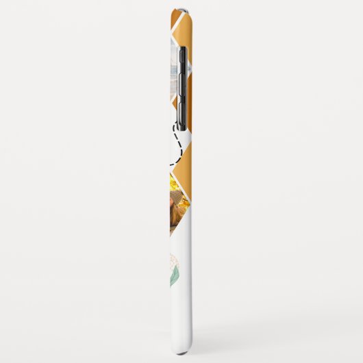 Honeycomb 7 Foto Collage Bee Happy Case-Mate iPhone Case (Achterkant/links)