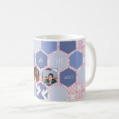 Honeycomb Abstract patroon | Paar foto en tekst Koffiemok (Voorkant rechts)