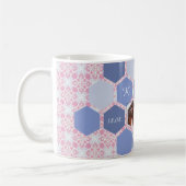 Honeycomb Abstract patroon | Paar foto en tekst Koffiemok (Links)