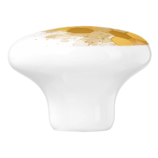 Honeycomb Alcohol Ink Keramische Knop (Zijkant)