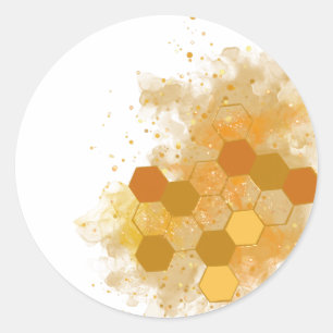 Honeycomb Alcohol Ink Ronde Sticker