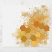 Honeycomb Alcohol Ink Sparkling Wijnetiket (Enkel label)