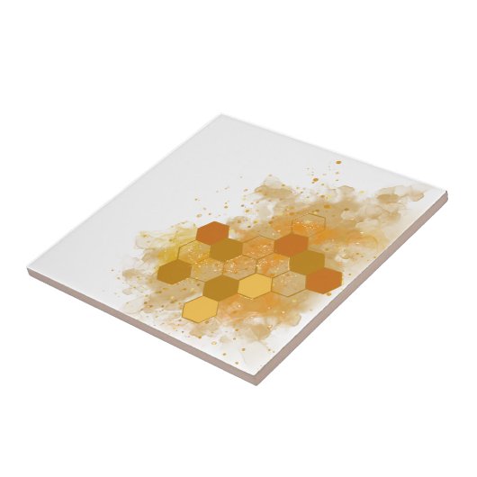 Honeycomb Alcohol Ink Tegeltje (Zijkant)