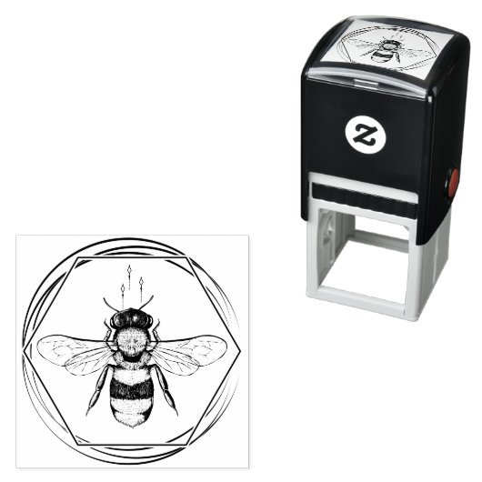 Honeycomb Apiary Skincare Tattoo Art bee Zelfinktende Stempel (In situ)