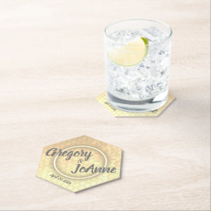 Honeycomb April Wedding Recyclable Paper Onderzett Kartonnen Onderzetters