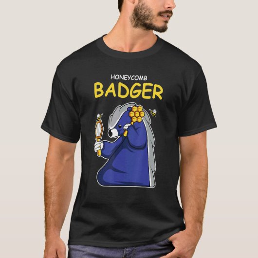 Honeycomb Badger Beekeepers T-shirt (Voorkant)
