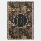  Honeycomb Bee Black Nursery Deken (Voorkant Verticaal)