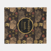 Honeycomb Bee Black Nursery Fleece Deken (Voorkant (Horizontaal))