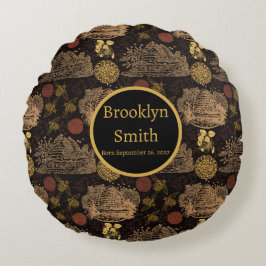 Honeycomb Bee Black Nursery Rond Kussen