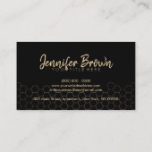 Honeycomb bee boerderij Apiary Gold Visitekaartje (Achterkant)