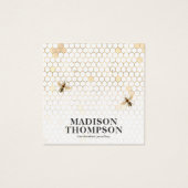 Honeycomb Bee Earring Display Vierkante Visitekaartjes (Voorkant)