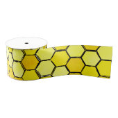 Honeycomb Bee Geëerd Grosgrain Lint (Spoel)