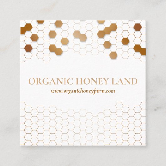 Honeycomb Bee keeper Apiarist Vierkante Visitekaartje (Voorkant)