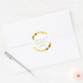 Honeycomb Bee Summer Baby shower Dank u Ronde Sticker (Envelop)