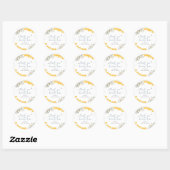 Honeycomb Bee Summer Baby shower Dank u Ronde Sticker (Vel)