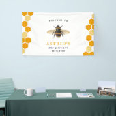 Honeycomb Bee Theme Birthday Party Welkom Spandoek (Beurs)