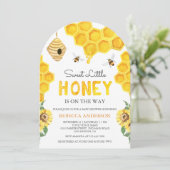 Honeycomb Beehive Sweet Honey Bee Baby Shower Kaart (Staand voorkant)