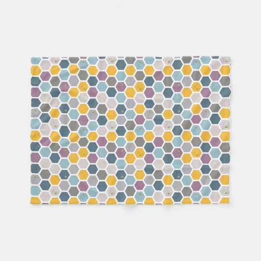 Honeycomb bijen fleece deken (Voorkant (Horizontaal))