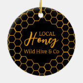Honeycomb – Black or White Background Keramisch Ornament (Achterkant)